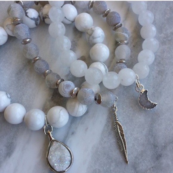 Simple Sanctuary Silver Stacking Bracelets - Picture 6 of 6